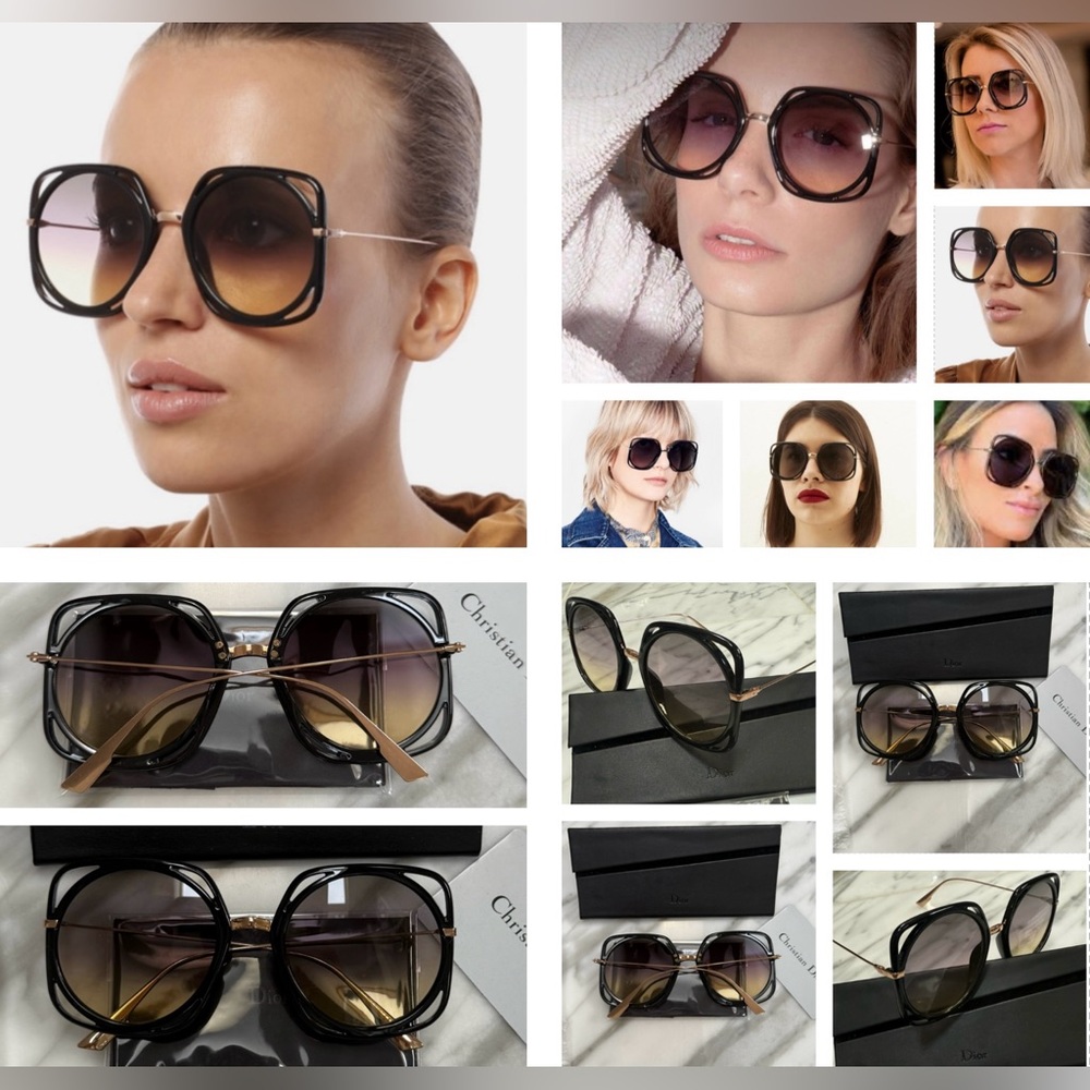 CHRISTIAN DIOR OVERSIZED UNIQUE BLACK FRAME FROM THE DIRECTIONS COLLECTION